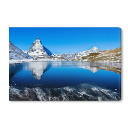 Obraz na płótnie Odbicie Matterhorn w jeziorze
