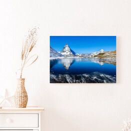 Obraz na płótnie Odbicie Matterhorn w jeziorze