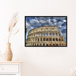 Plakat w ramie Pochmurne niebo nad Koloseum