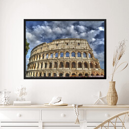Obraz w ramie Pochmurne niebo nad Koloseum