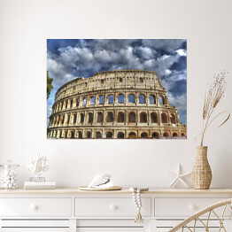 Plakat samoprzylepny Pochmurne niebo nad Koloseum