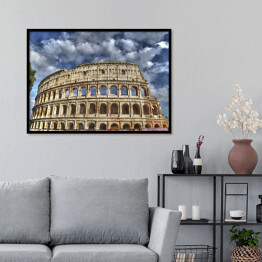 Plakat w ramie Pochmurne niebo nad Koloseum