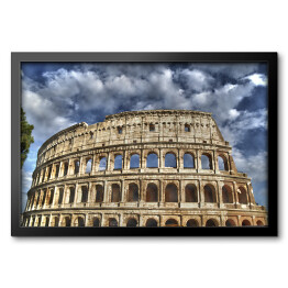 Obraz w ramie Pochmurne niebo nad Koloseum
