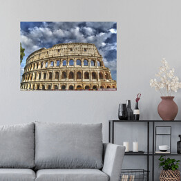 Plakat samoprzylepny Pochmurne niebo nad Koloseum