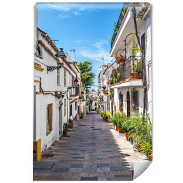 Fototapeta Typowa ulica starego miasta w Marbelli w Hiszpanii