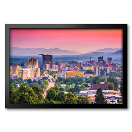 Obraz w ramie Panorama Asheville, Karolina Północna, USA 
