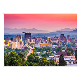 Plakat Panorama Asheville, Karolina Północna, USA 
