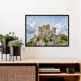 Plakat w ramie Widok zamku Rocca Calascio, Abruzzo, Włochy