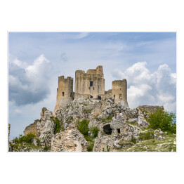 Plakat samoprzylepny Widok zamku Rocca Calascio, Abruzzo, Włochy