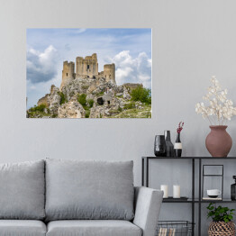 Plakat Widok zamku Rocca Calascio, Abruzzo, Włochy