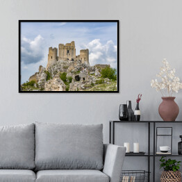 Plakat w ramie Widok zamku Rocca Calascio, Abruzzo, Włochy