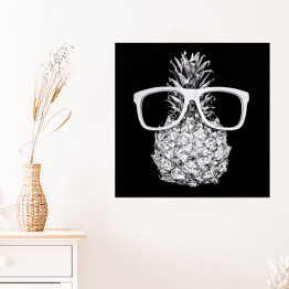 Plakat samoprzylepny Ananas i okulary