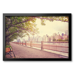 Obraz w ramie Deptak na Manhattanie, Nowy Jork