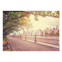 Plakat samoprzylepny Deptak na Manhattanie, Nowy Jork