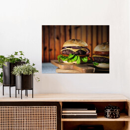 Plakat Świeży smaczny burger