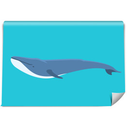Fototapeta Zabawny wieloryb w morzu