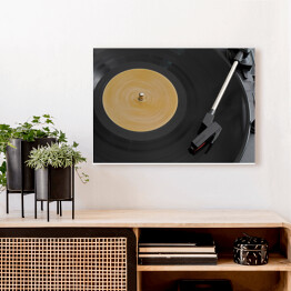 Obraz na płótnie Przenośny gramofon odtwarzający płytę winylową