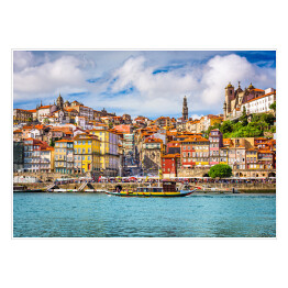 Plakat samoprzylepny Krajobraz miejski, Portugalia 