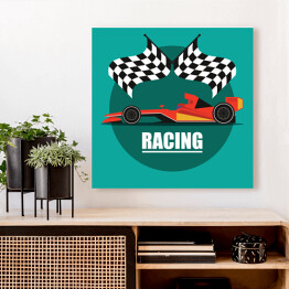 Obraz na płótnie Plakat wyścigowy Formuły 1 