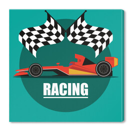 Obraz na płótnie Plakat wyścigowy Formuły 1 