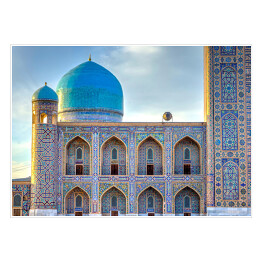 Plakat Tilya Kori madrasah, Registan, Samarkand