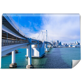 Fototapeta Japonia, Rainbow Bridge i obszar zatoki Tokio 