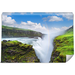 Fototapeta samoprzylepna Wodospad Gullfoss, atrakcja turystyczna Islandii