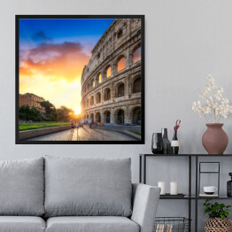 Obraz w ramie Koloseum w Rzymie, Włochy o wschodzie słońca
