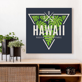 Grafika z tropikalnymi liśćmi "Hawaje"