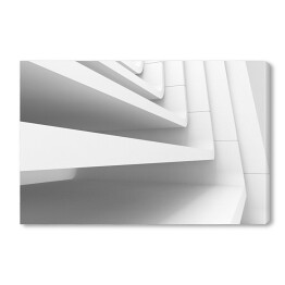 Obraz na płótnie Nowoczesna architektura, zakrzywione schody 3D