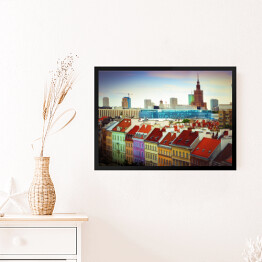 Obraz w ramie Kolorowa panorama Warszawy, Krakowskie Przedmiescie