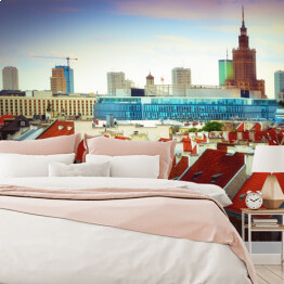 Fototapeta Kolorowa panorama Warszawy, Krakowskie Przedmiescie
