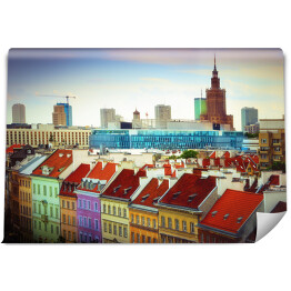 Fototapeta Kolorowa panorama Warszawy, Krakowskie Przedmiescie