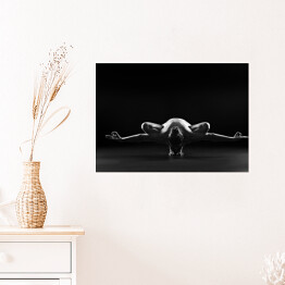 Plakat Naga kobieta ćwicząca jogę
