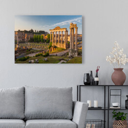 Obraz na płótnie Forum Romanum w świetle porannych promieni słońca