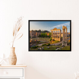 Obraz w ramie Forum Romanum w świetle porannych promieni słońca