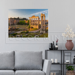 Plakat samoprzylepny Forum Romanum w świetle porannych promieni słońca