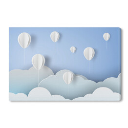 Obraz na płótnie Papierowe balony na niebie