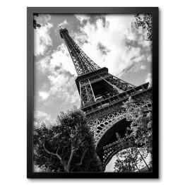 Obraz w ramie Paryskie inspiracje. Czarno biała Wieża Eiffla