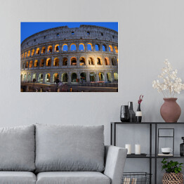 Plakat Koloseum w nocy