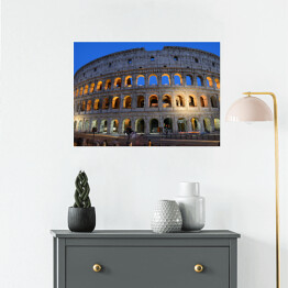 Plakat Koloseum w nocy