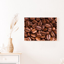 Obraz na płótnie Palone brązowe ziarna kawy