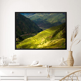 Obraz w ramie Mieniąca się zielenią Święta Dolina Inków, Peru