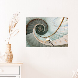 Plakat samoprzylepny Wysokie schody w latarni morskiej