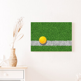 Obraz na płótnie Piłka tenisowa na murawie