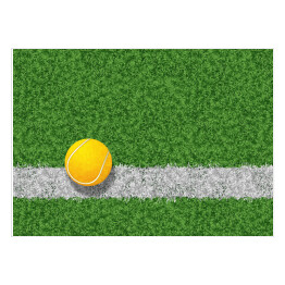 Piłka tenisowa na murawie