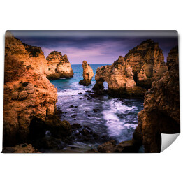 Fototapeta winylowa zmywalna Piękna plaża i formacje skalne w Lagos, Portugalia