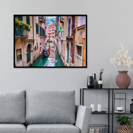 Plakat w ramie Gondola w Wenecji, Włochy
