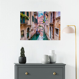 Plakat samoprzylepny Gondola w Wenecji, Włochy