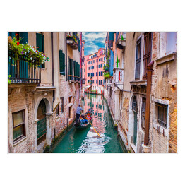 Plakat Gondola w Wenecji, Włochy